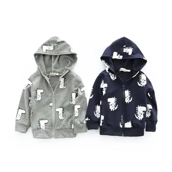 

2020 new children's clothing jacket children's autumn long-sleeved cartoon hooded zipper shirt casual short boy jacket