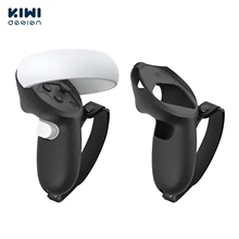 KIWI design Grip Cover For Oculus Quest 2 Touch Controller Grip Accessories Anti-Throw Handle Sleeve With Adjustable Hand Strap