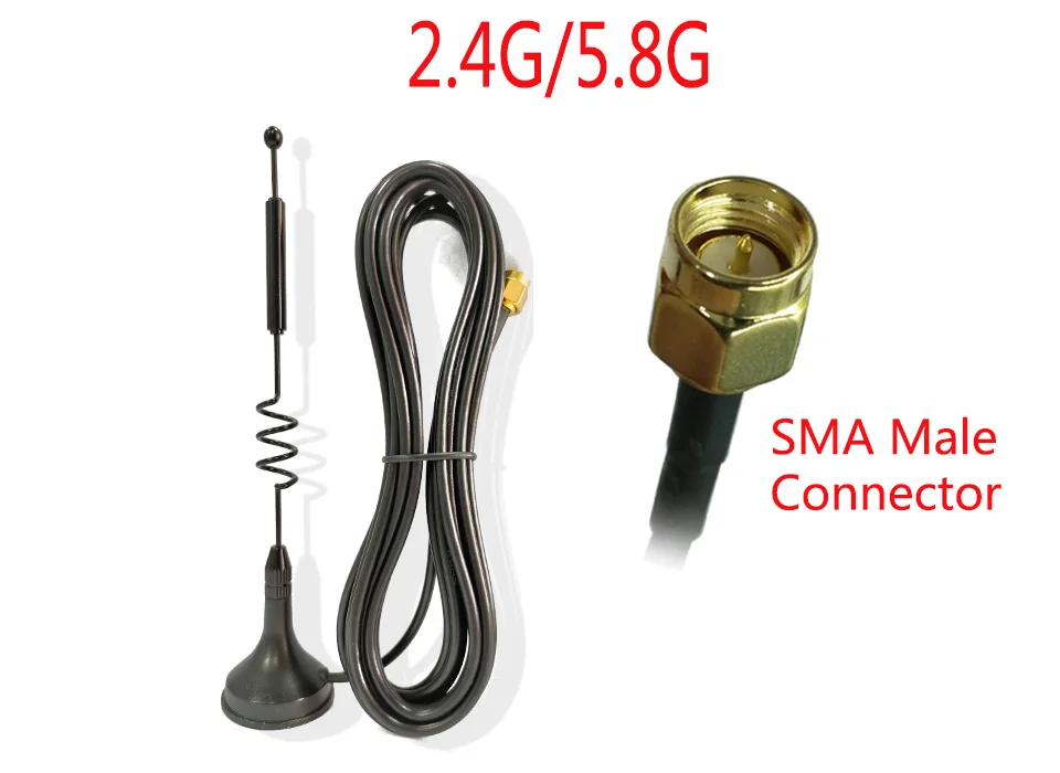 EOTH 2.4g 5.8g antenna 12dbi sma male wlan wifi dual band antene iot module router tp link signal receiver antena high gain