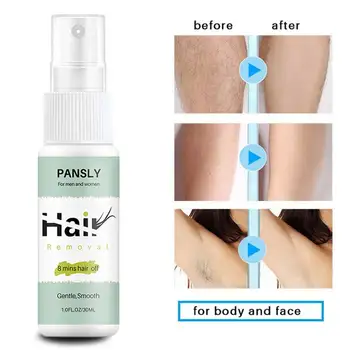 

30ml Anti Allergic Hair Removal Spray Growth Inhibitor Full Body Depilatory Natural Painless Armpit Moisturizing Arm Portable