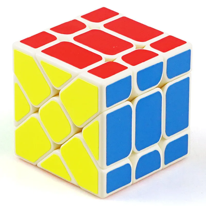 Fisher White Yongjun YJ Fisher BianHuanJinGnag 3x3x3 Skew Кубик Рубика для профессионалов ультра-гладкая 3x3 кубар-Рубик на скорость детские игрушки подарок - Цвет: Fisher White