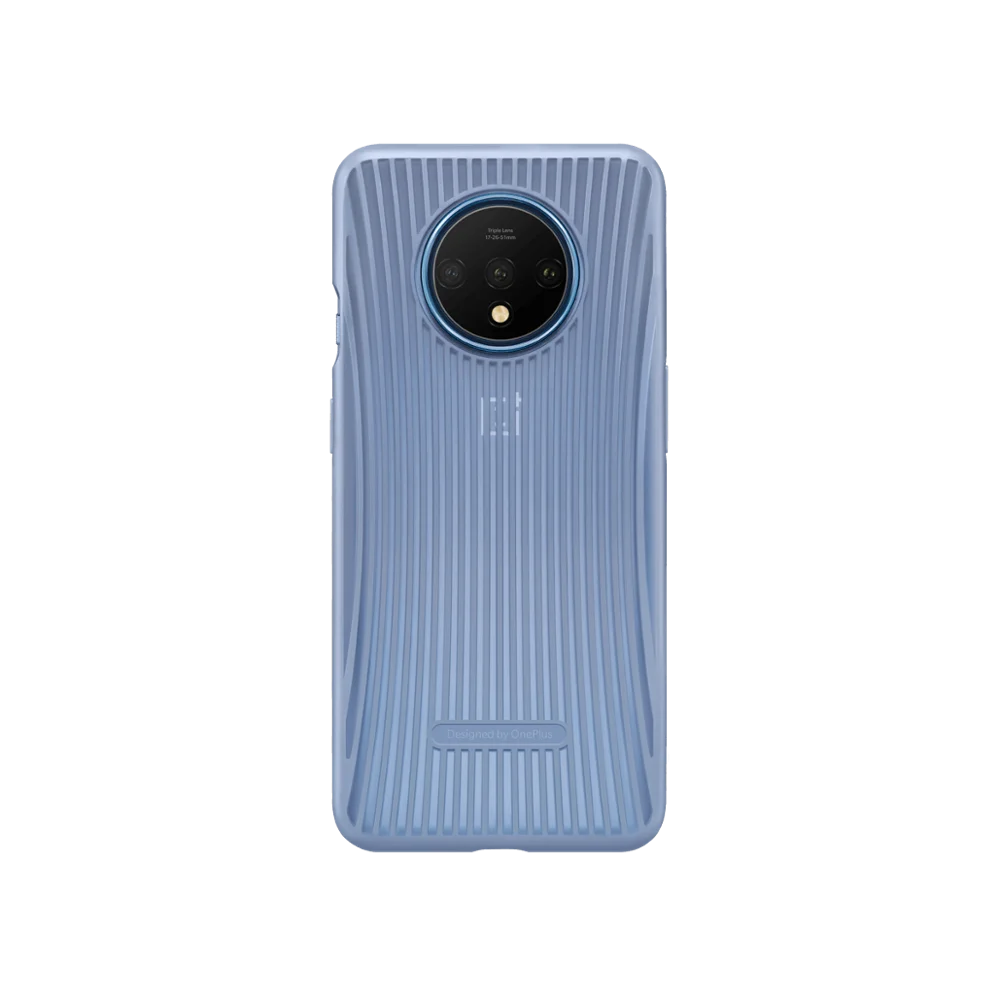 Синий Официальный для OnePlus 7T Подушка бампер однотонный чехол для задней панели Чехол Противоударная защитная задняя крышка - Цвет: Синий