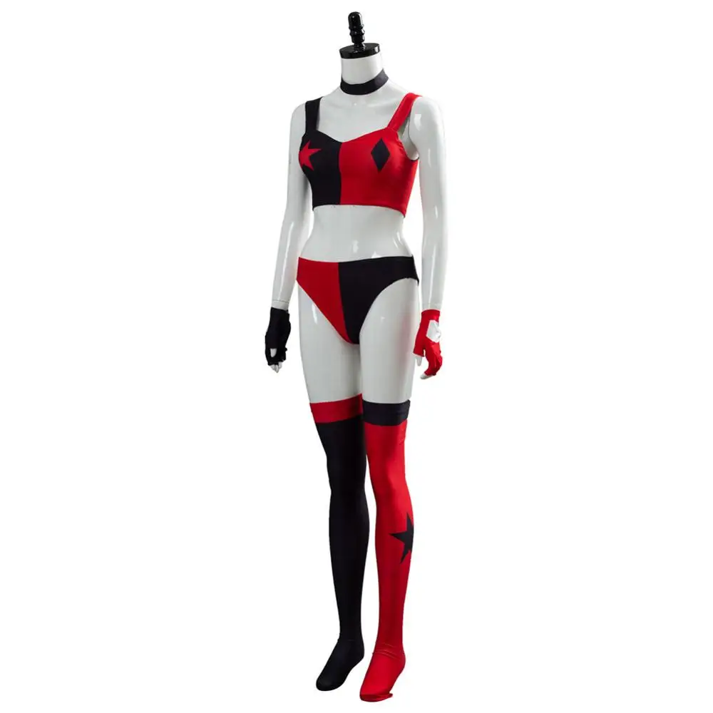  2019 DC Comic Harley Quinn Cosplay Costume Batman: Assault on Arkham Uniform Halloween Carnival Par