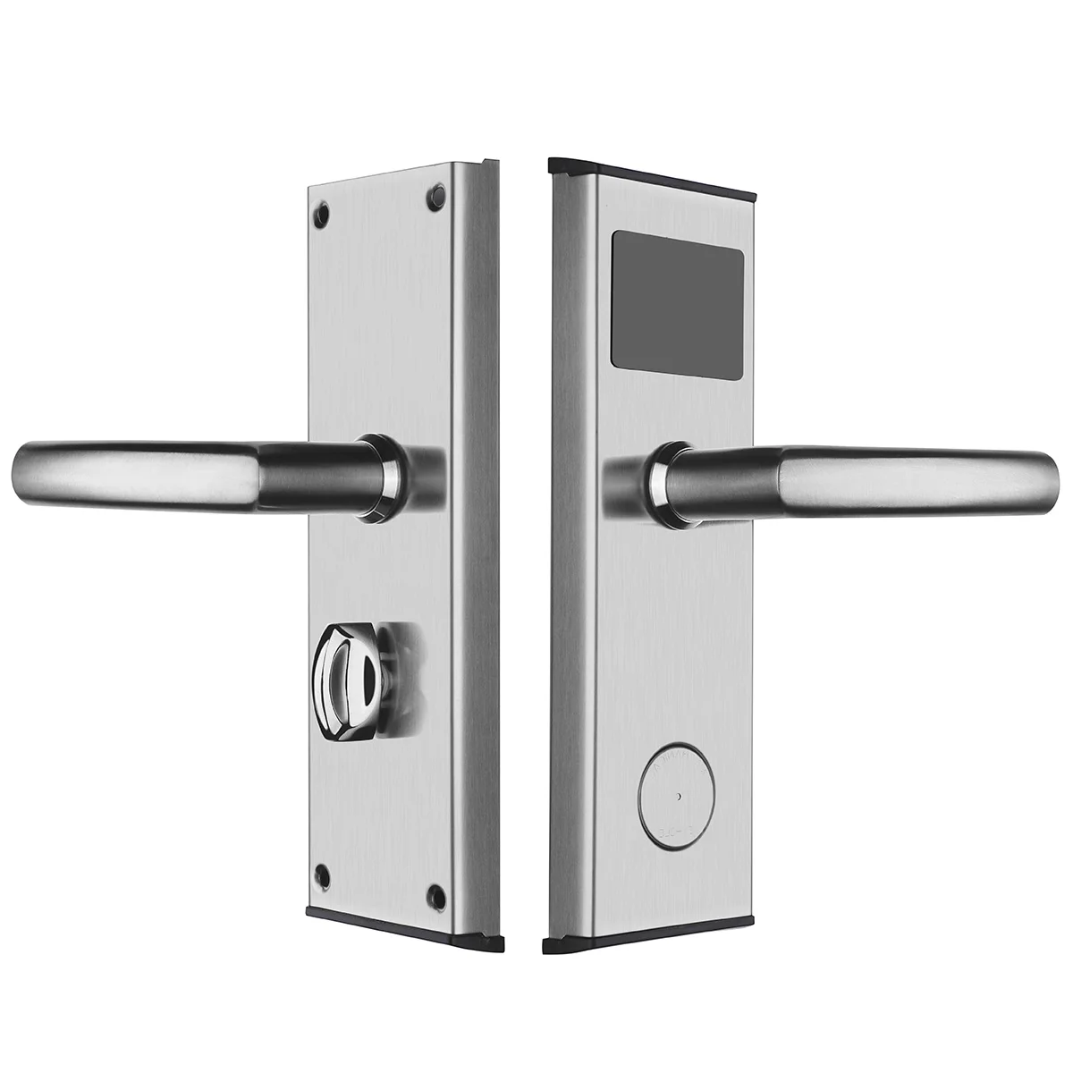 Safurance Digital Card Lock Security Stainless Steel Intelligent RFID Digital Card Key Unlock Hotel Door Lock System Door Locks - Цвет: Silver Right Side
