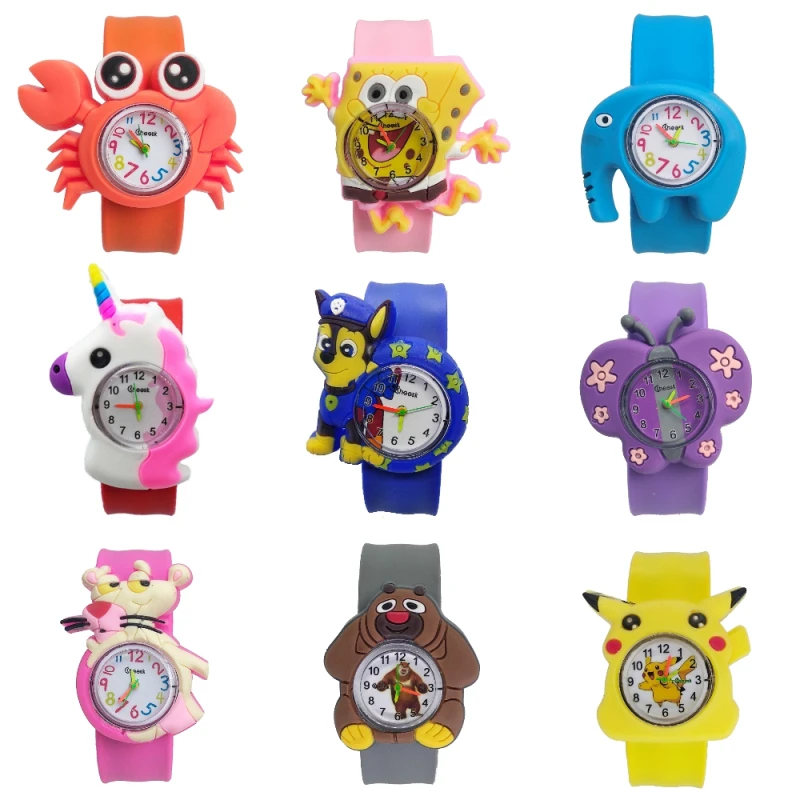 1pcs/lot free shipping boys watches for kids gift girls watch for children students clock pony animal team child bracelet watch