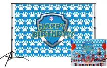 ^#Cheap Photography Background Kids Boy Girl Baby Birthday Banner Backdrop Patrol Dog Party Blue Paw Children Photo Background Photocall ^#Cheap Photography Background Kids Boy Girl Baby Birthday Banner Backdrop Patrol Dog Party Blue Paw Children Photo Background Photocall