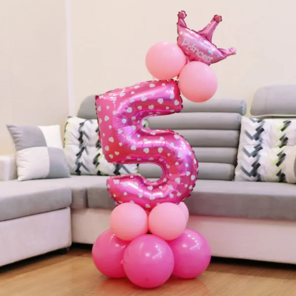 Воздушные шары Шары-цифры вспомогательное оборудование воздушных шаров будет счастливое детство: только на день рождения на день рождения балон Baby Shower украшения 13 шт./компл