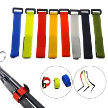 

10pcs Fishing Rod Tie Holder Strap Suspenders Fastener Hook Loop Ties Fishing Rod Strapping Velcro Outdoor Fishing Gadget