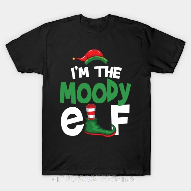 Рождественские одинаковые футболки для всей семьи с надписью I'm The Moody