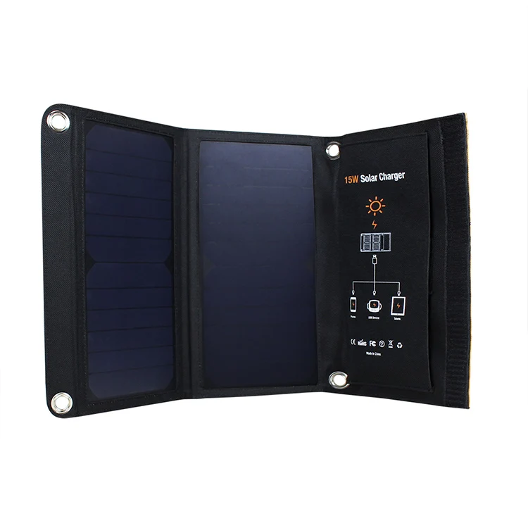 

Factory price high quality 15W multi purpose folding panel dc solar laptop charger