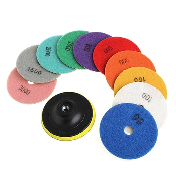 

11x Diamond Polishing Pad 3"/4" Granite Marble Concrete Stone Grinding Discs New