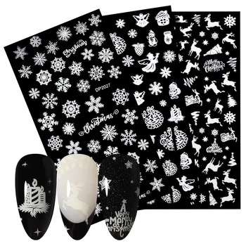 

1 Sheet Angel Snowflake Design 3D Nail Stickers Leaf Flower Stickers for Nails DIY Slider Transfer Tips Nail Art Decoration