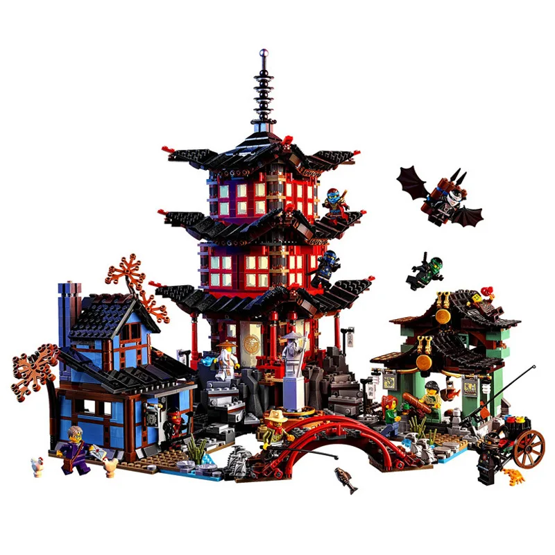 New Ninjagoed Series Model Temple of Airjitzu Ninjagoes Building Blocks Compatible Lepined Ninja Bricks Toys DIY Children Gift | Игрушки и
