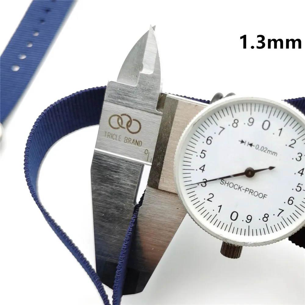 Nylon-Nato-Uhrenarmband, Edelstahl, 5 Ringe, Schnalle, gewebter Stoff, 18 mm, 20 mm, 22 mm, 24 mm – Detail 9
