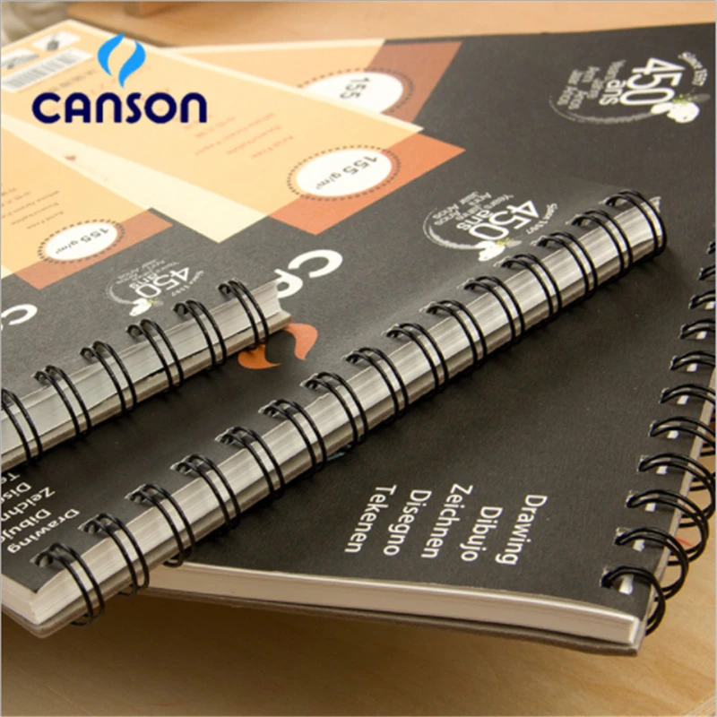 CANSON Professional 155 г/м2 для искусства раскрашивания эскиз книга 8 K/16 K/32 K 1557 эскизная бумага тетрадь школьная Живопись принадлежности для художественных эскизов