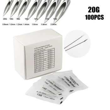 

Piercing Needles 20G for Body Ear Navel Nose Lip Nipple Piercing Needle Supplies Disposable Professional Body Piercing Needles
