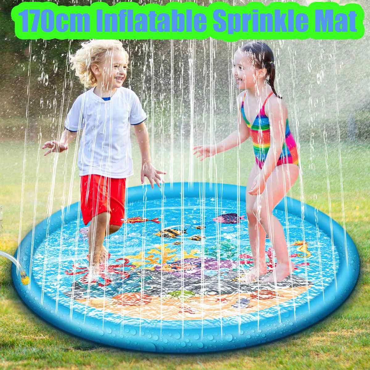 inflatable pool with sprinkler