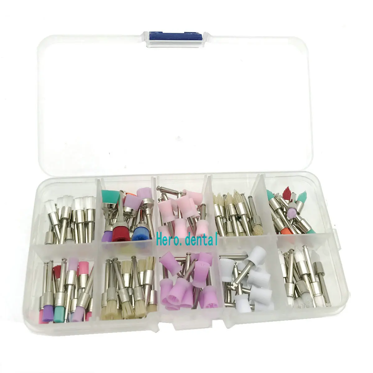 10 Mixed Types Disposable 100 Pcs Dental Prophy Brush Cup Polishing