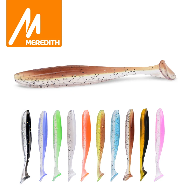MEREDITH Easy Shiner мягкие приманки 50 мм 75 100 130 для рыбной ловли двухцветная силиконовая