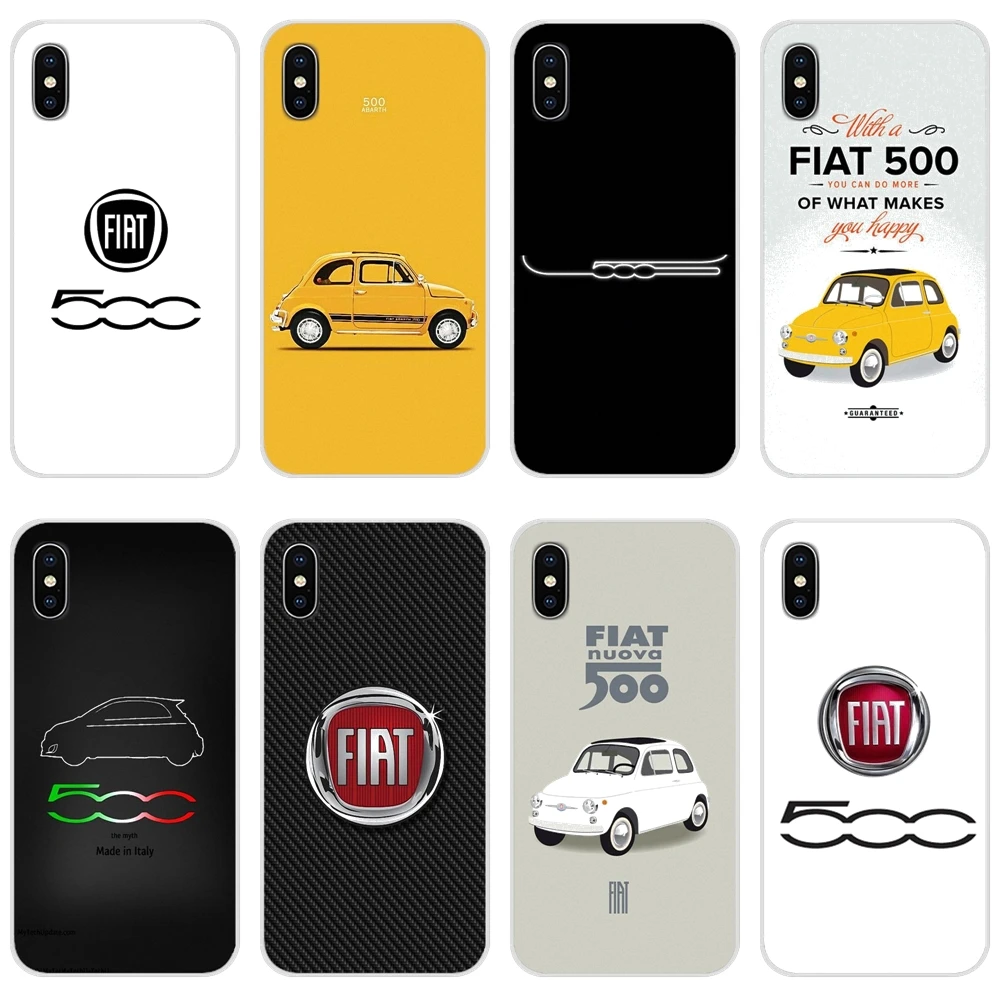 Soft Silicone Case For Huawei G7 G8 P8 P9 P10 P20 P30 Lite Mini Pro P Smart Plus 2017 2018 2019 Famous Italian national Fiat 500 | Мобильные