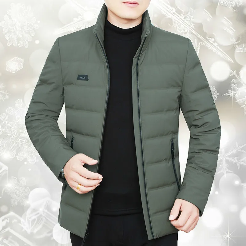 

Coat Winter Men Korean White Duck Down Jacket Fashion Slim Puffer Jacket Men Warm Parka Casaco ZP-G39875 YY1352