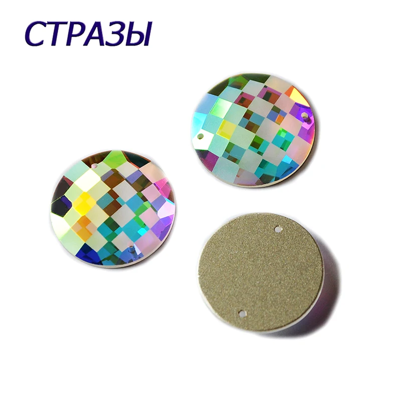 CTPA3bI м кристалл AB пришивные стразы с плоским основанием алмазные круглые поделки