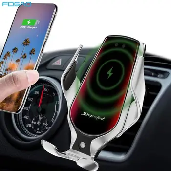 カーマウントチーワイヤレス充電器 Iphone 11 プロ XS Max X XR 8 10 ワット高速充電自動車電話ホルダーサムスン注 9 10 S9 S8 S10