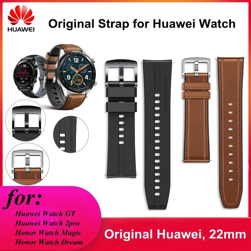 22 мм сменный кожаный силиконовый ремешок для huawei Watch GT/Watch 2pro Watch Band