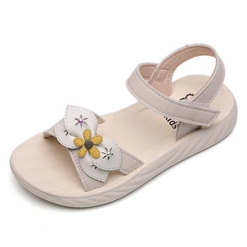 

Sandals Children Princess Kids Floral Sandals Sweet Simple Classic Girls Summer Beach Sandals Bow-knot Soft Leather Princess Hot