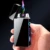 Электрическая Двойная Дуговая Зажигалка USB Ветрозащитная Беспламенная Плазменная Зажигалка Курение Для Сигарет Со светодиодным дисплеем Питания Мужчины Гаджет Подарки