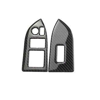 

Car Interior Refit Carbon Fiber Window Lift Button Decorative Frame Modification Sticker For Subaru BRZ for Toyota 86