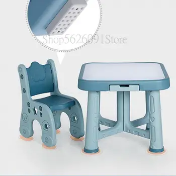 

Kindergarten Chair Baby Is Learning To Write Children's Little Chair Table Game Suits
