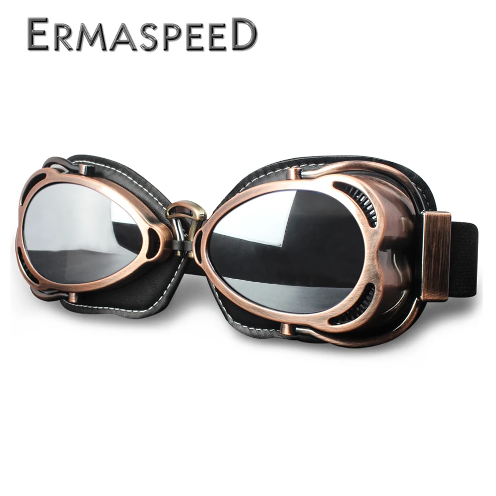 Najtaniej W stylu Vintage moto krzyż gogle Retro kask moto okulary Biker moda Steampunk cafe racer ATV motor terenowy okularów do jazdy konnej