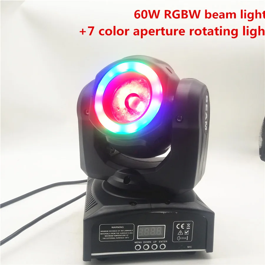 

Mini Moving Head 60W Beam Stage LED Light with RGBW Super Bright LED DJ dmx Control Spotlight DJ Disco Stage Lighting