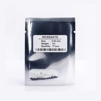 

2.5mm Moissanite Stone FG color Round Cut VVS1 loose beads Ring Material Total 1carat about 17pcs