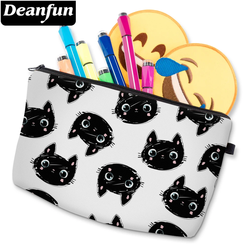 Водонепроницаемая женская косметичка Deanfun с 3D-принтом в виде милого кота
