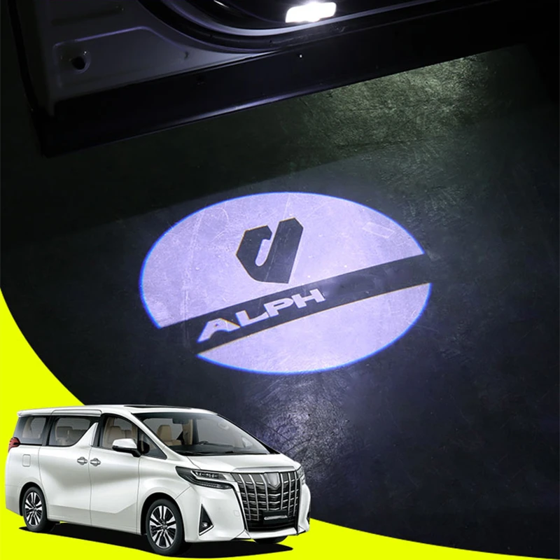 4pcs Car Led Door Warning Light Projector Ghost Shadow Lamp Welcome Light For Toyota Alphard 17 18 19 Decorative Lamp Aliexpress