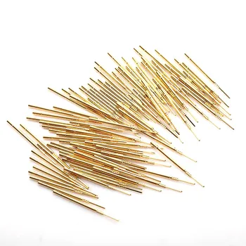 

R100-4W Test Probe Length 38.3mm Brass Metal Spring Test Probe Nickel-plated Gold Tool for Industrial Instruments