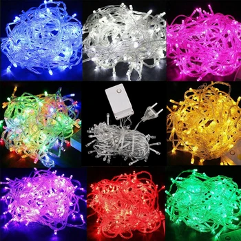 

10m 100Led US Plug String Light LED Garland Lights AC 110V 220V Outdoor Garden Christmas Wedding Party Decor Waterproof