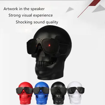 

Eye Flashing Lights Ghost Head Halloween Shantou Wireless Portable Speaker Handsfree Boombox Subwoofer Bluetooth Speakers F4035
