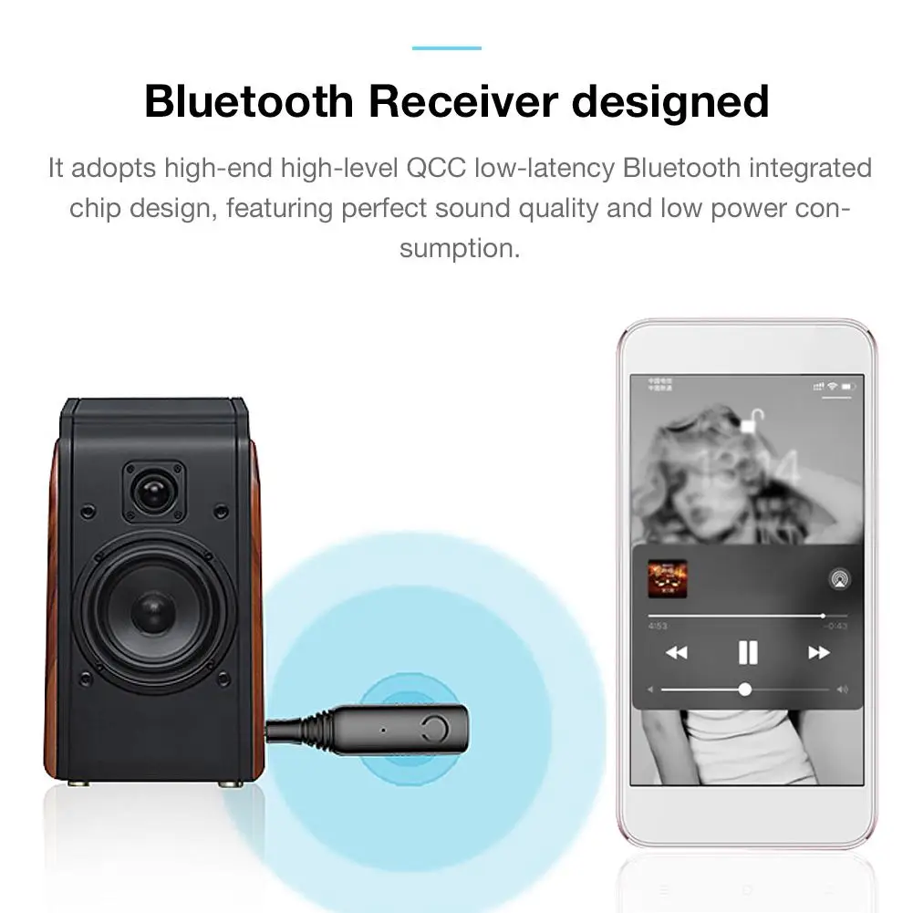 DISOUR Bluetooth приемник с низкой задержкой 5,0 APTX LL/AAC/SBC 3,5 мм AUX RCA аудио беспроводной адаптер для громкой связи Автомобильный Комплект передатчик