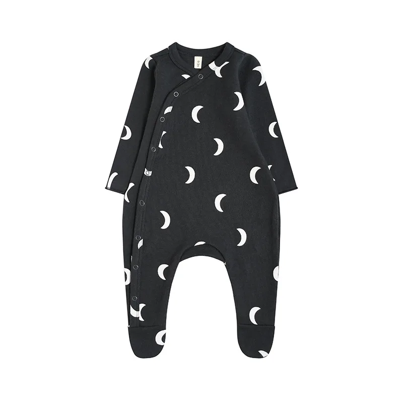Bamboo fiber children's clothes 0-24M Newborn Kid Baby Boy Girl Winter Clothes Print Pajama Romper Cute Jumpsuit Baby Organic Cotton Clothes Photography Outfits carters baby bodysuits	 Baby Rompers