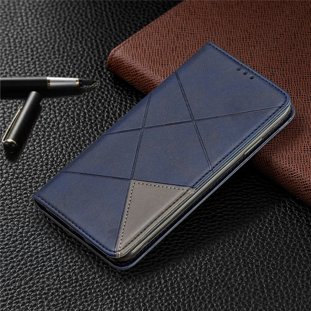 Магнитный кожаный флип-чехол для Xiaomi mi Note 10 Cc9 Pro 9t Xio mi Red mi 8 8a 7 7a K20 Note 8t 8 Pro держатель для карт чехол-бумажник - Цвет: Blue BinFen
