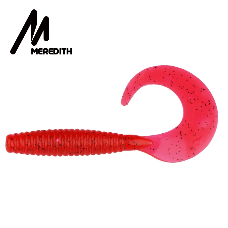 MEREDITH 10 шт. 90 мм мягкие приманки рыболовные приманки мягкие приманки-воблеры для рыбалки джиг голова силиконовые искусственные черви наживка isca Pesca - Цвет: C