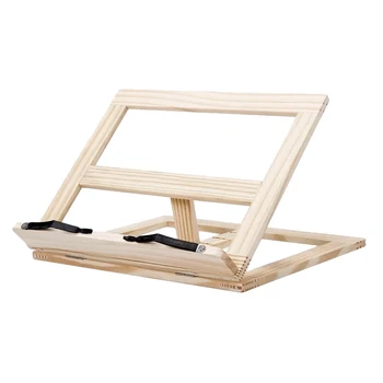 

Universal Wooden Frame Reading Bookshelf Bracket Tablet Laptop Stand Holder Rack