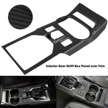 

Car Center Control Gear Shift Panel Decorative Trim Knob Cover Carbon Fiber Color For Subaru XV 2017-18 Car Interior Accessories