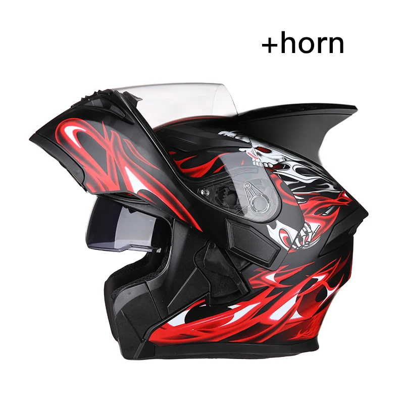 Полнолицевой мотоциклетный шлем с внутренним солнцезащитным козырьком мотокросса модульный мотокроссный флип-ап шлемы Capacete Casco - Цвет: 2