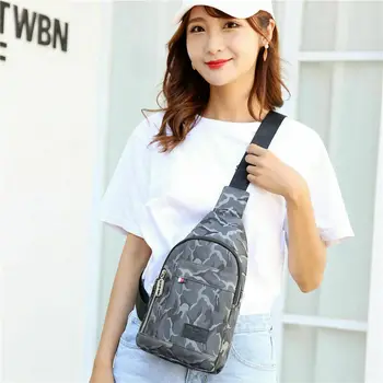 

3 Colors Men Women Unisex Travel Vintage Canvas Satchel Shoulder Sling Camouflage Chest Pack Bag Canvas Style Bags