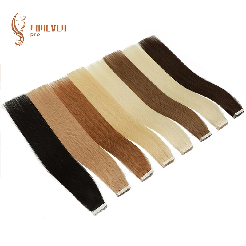Накладные волосы на ленте 100% натуральные Remy для наращивания Balayage Платиновые