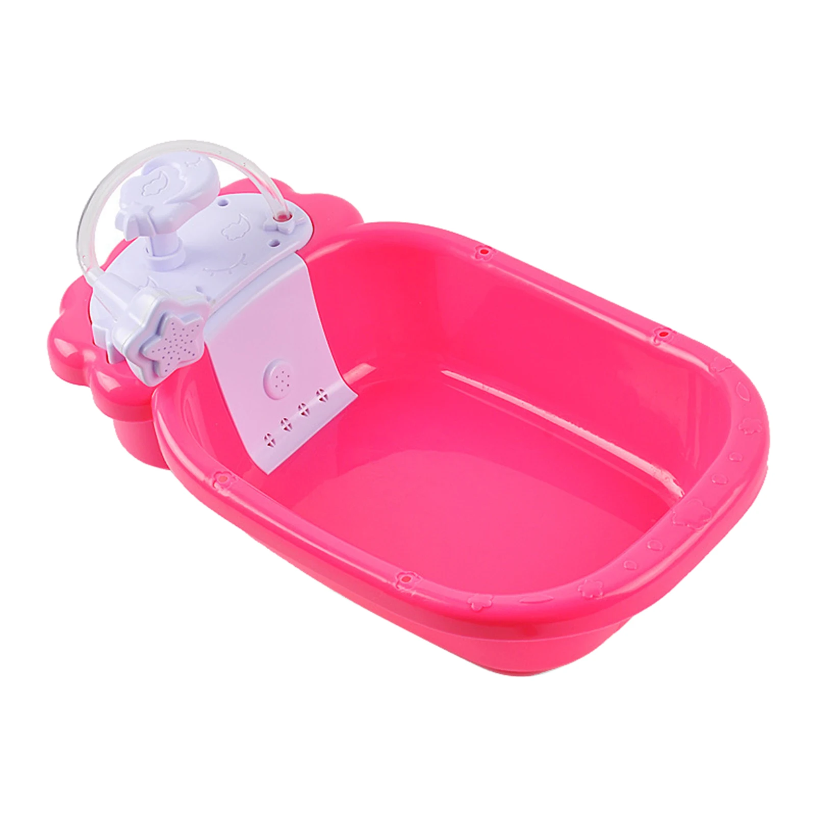 Baby Doll Bath Toys Shower Set Miniature Bathtub for Kids Peq